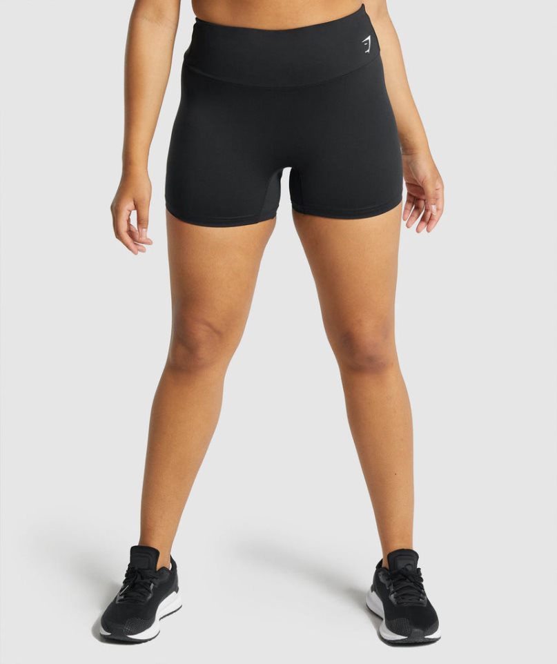 Women\'s Gymshark Training Shorts Black | NZ 3MRSOT